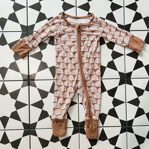 Little Sleepies Rust Rainbows Footie Newborn